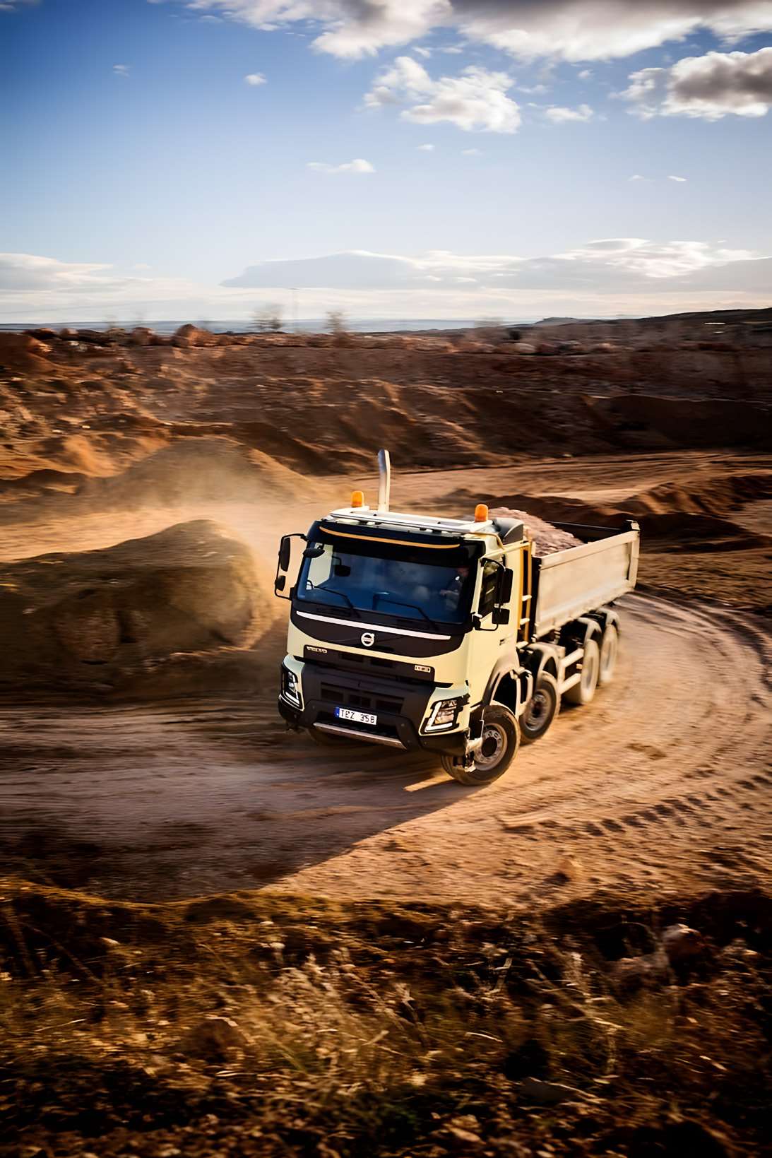 Flat trailer truck